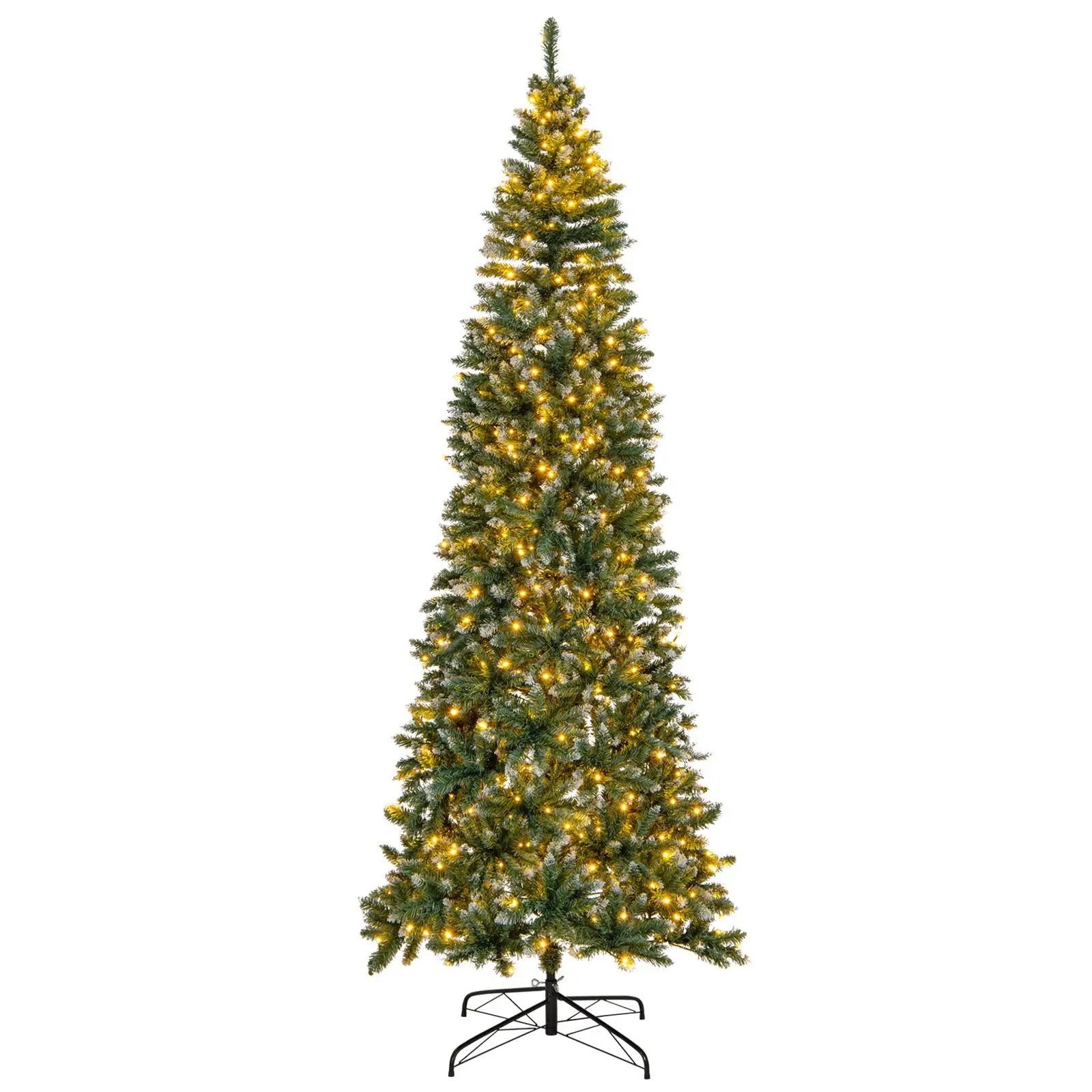 9 FT Pre-Lit Artificial Christmas Tree with 1298 Snowy Branch Tips by DirectDeals