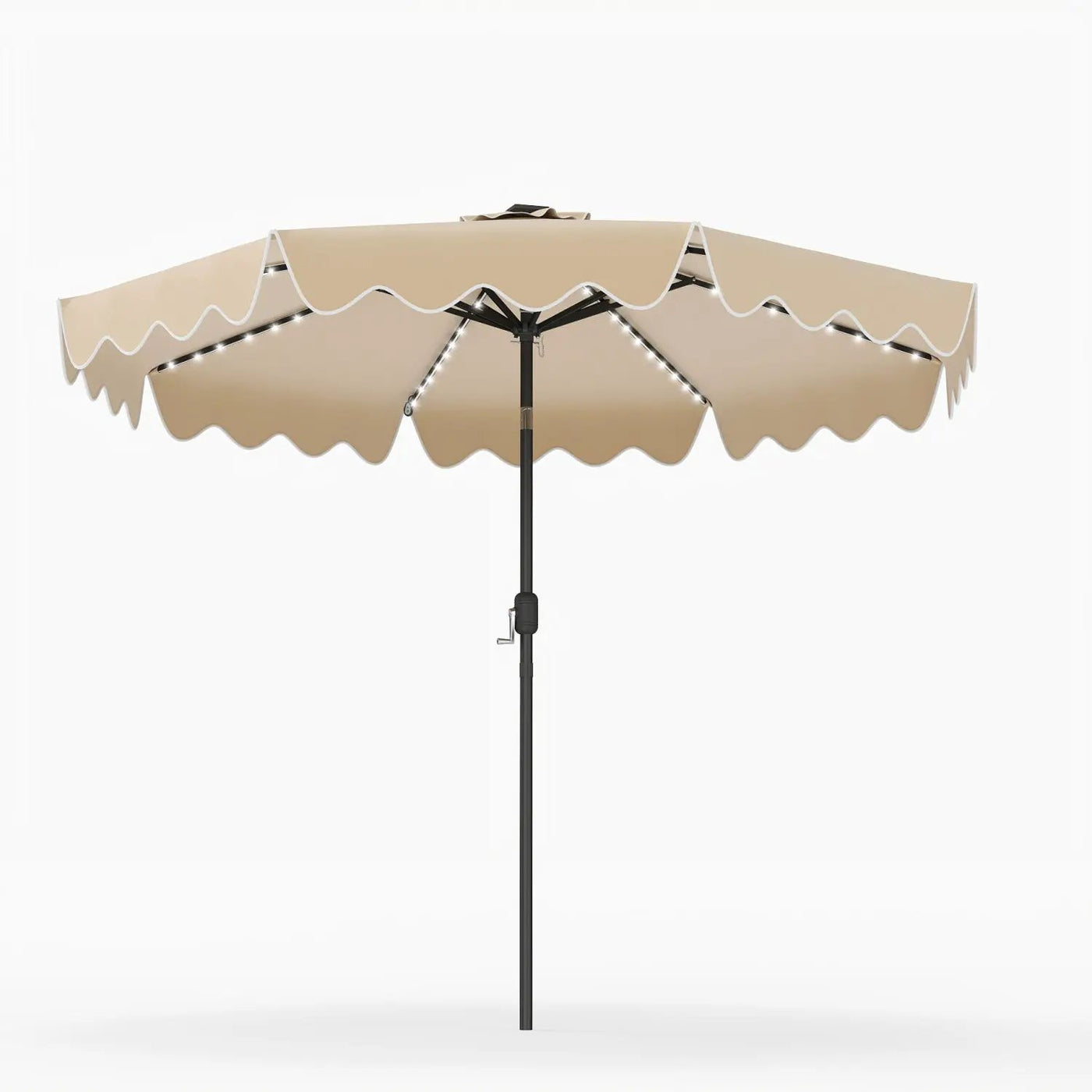 9 Ft Solar Patio Umbrella with LED Lights by DirectDeals