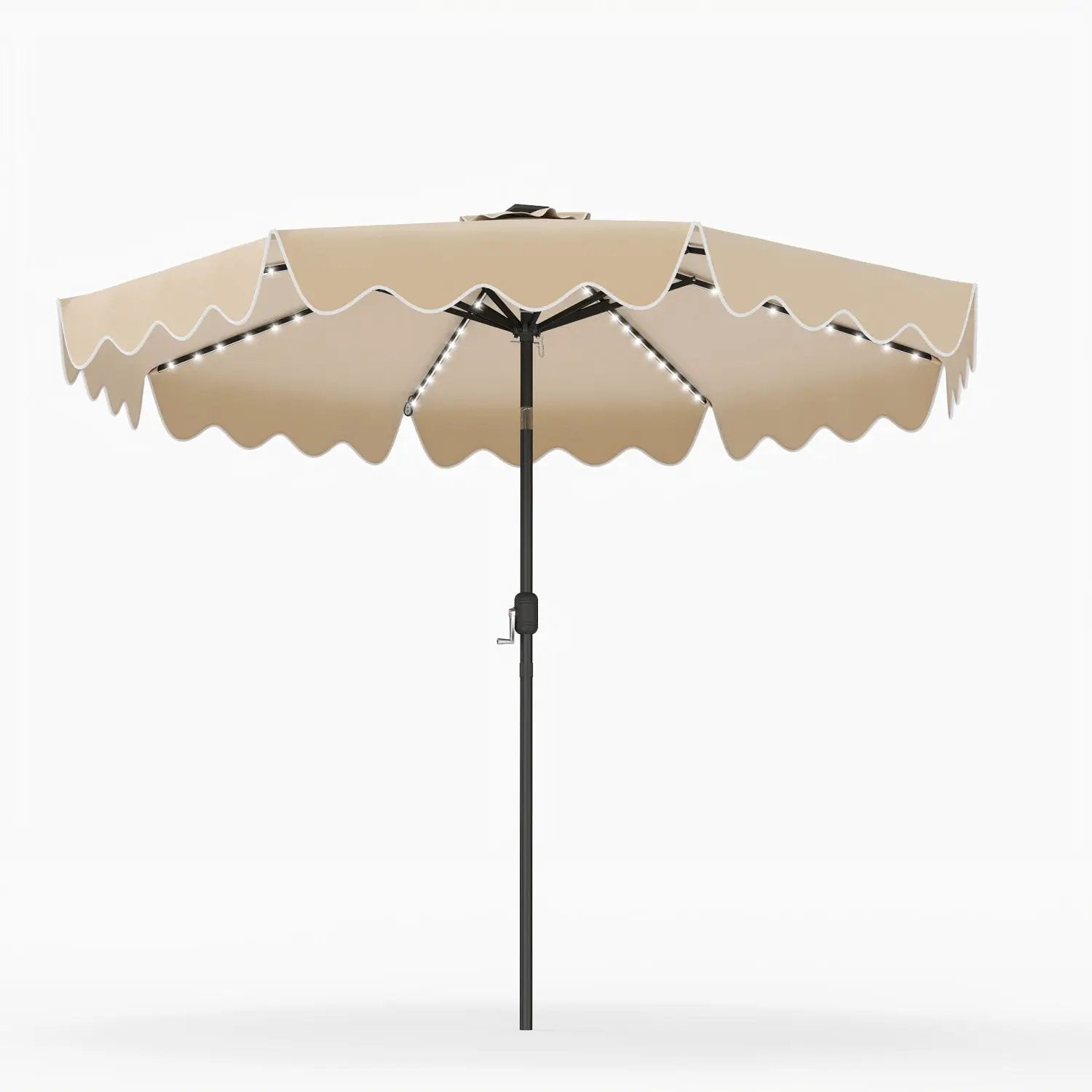 9 Ft Solar Patio Umbrella with LED Lights by DirectDeals
