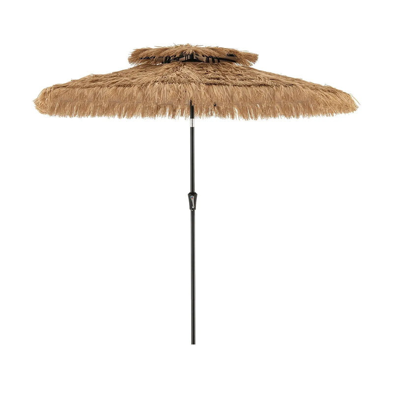 9 Feet Thatched Tiki Umbrella with 8 Ribs by DirectDeals