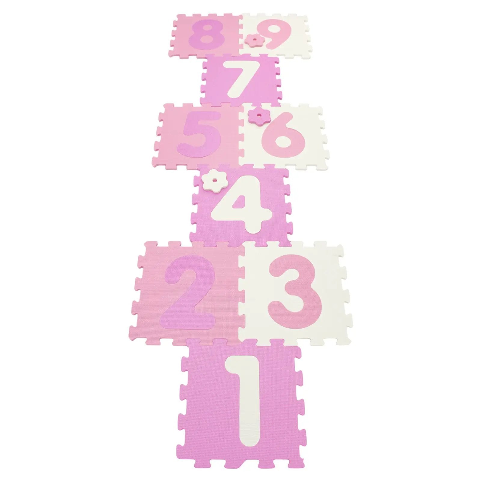 9 Pieces Interlocking Foam Puzzle Floor Mat with 3 Marker Discs by DirectDeals