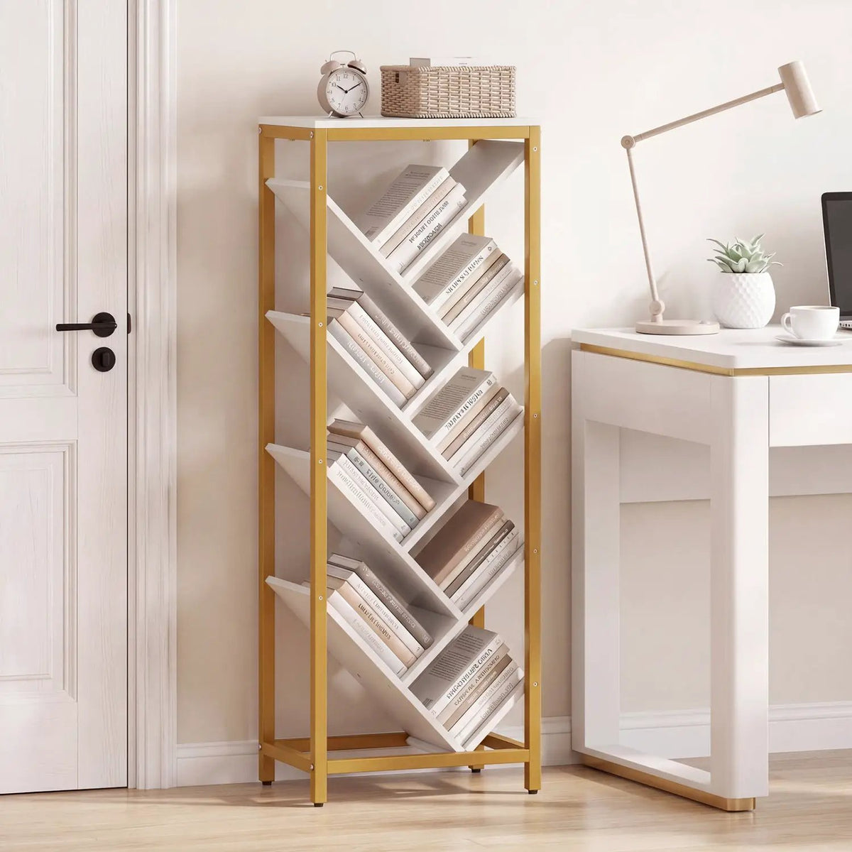 9-Tier Freestanding Bookcase for Hardcover Books by DirectDeals