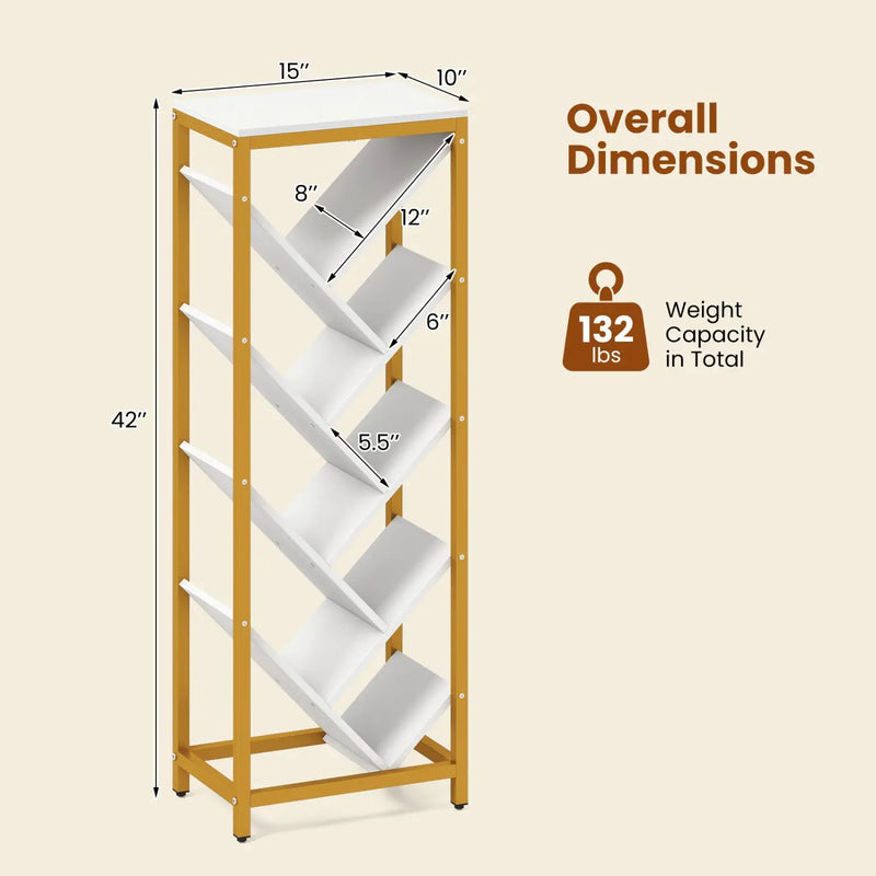 9-Tier Freestanding Bookcase for Hardcover Books by DirectDeals