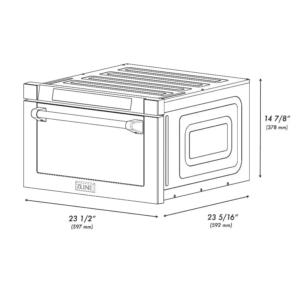 ZLINE 24" Microwave Drawer, Stainless Steel, Bronze MWDZ-1-H-CB by Farmhouse Kitchen and Bath