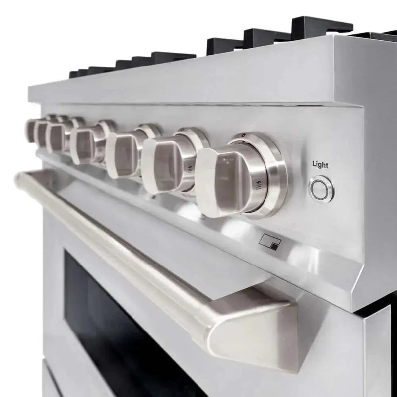 ZLINE 36" Classic Gas Range, Convection Gas Oven, Stainless Steel, Brass Burners, CGR-BR-36 by Farmhouse Kitchen and Bath