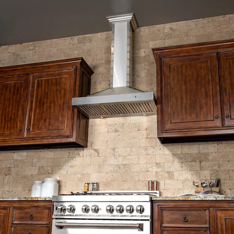 ZLINE 36" Designer Series Stainless Island Range Hood, KB2i-4SSXS-36 by Farmhouse Kitchen and Bath