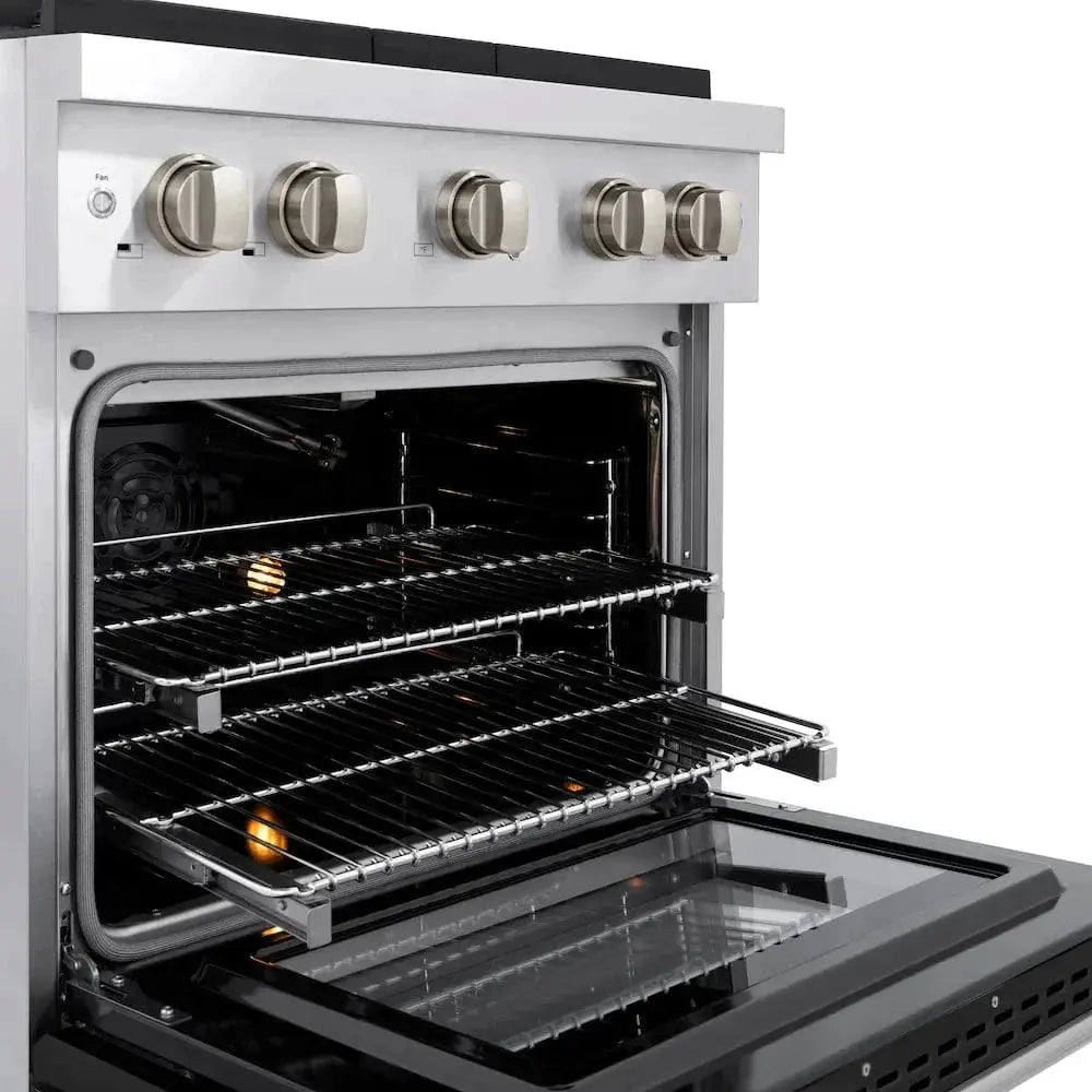 ZLINE 30"Paramount Dual Fuel Range Stainless Steel, Black Matte, SDR-BLM-30 by Farmhouse Kitchen and Bath