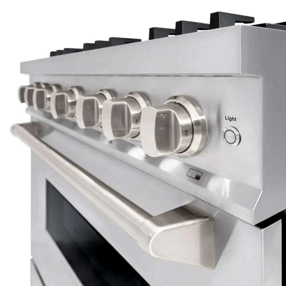ZLINE 36" Dual Fuel Range, Gas Cooktop, Electric Convection Oven Stainless Steel, CDR36 by Farmhouse Kitchen and Bath