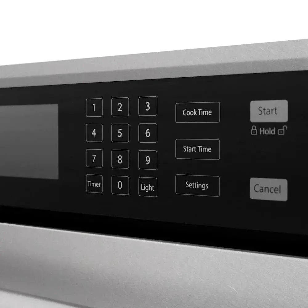 ZLINE 30"Professional True Convection Single Wall Oven, Air Fry, Self Clean, DuraSnow® White Matte, Matte Black WASSZ-WM-30-MB by Farmhouse Kitchen and Bath