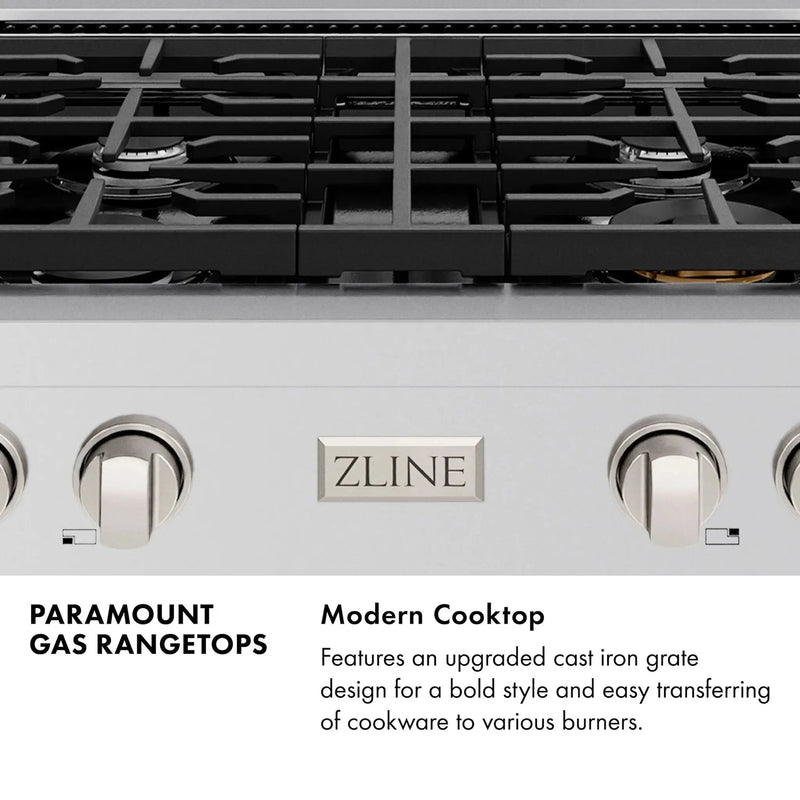 ZLINE 30" Paramount Gas Rangetop Stainless Steel SRT30 by Farmhouse Kitchen and Bath