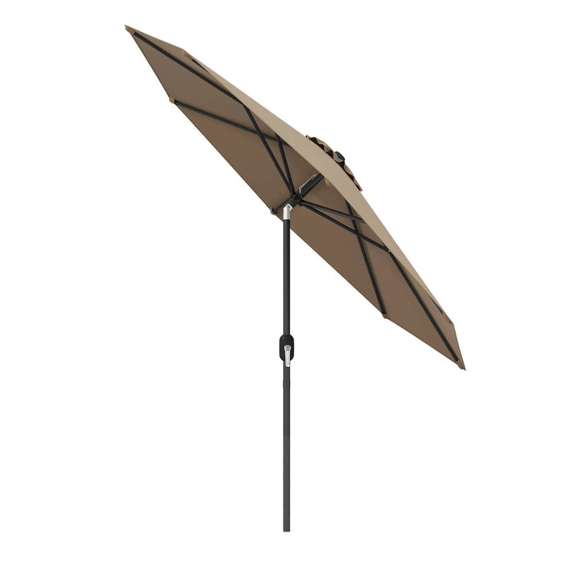 9 FT Outdoor Market Patio Table Umbrella Push Button Tilt Crank Lift-gray by DirectDeals