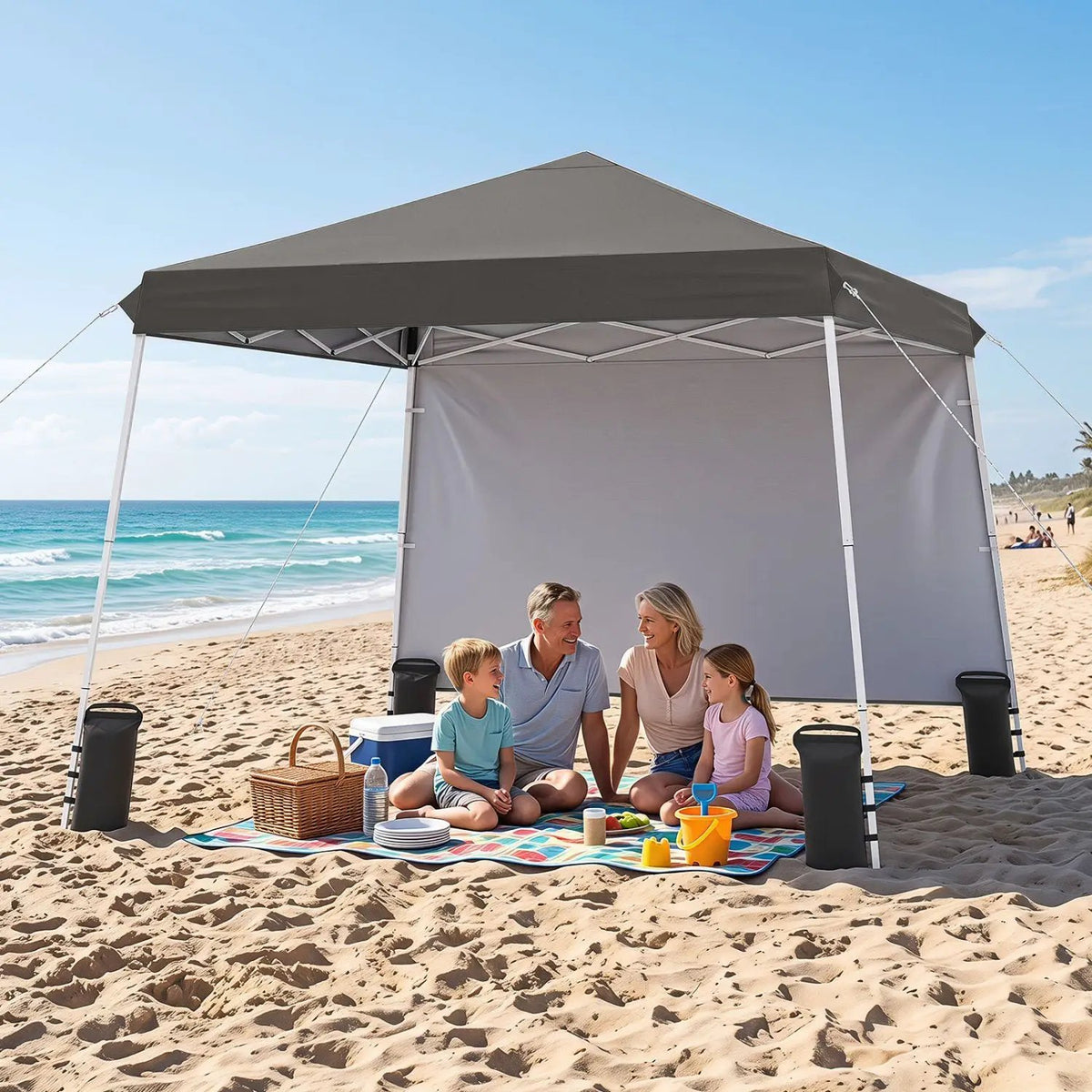 Pop Up Canopy Tent 9x9 ft with Carry Bag and Stakes by DirectDeals