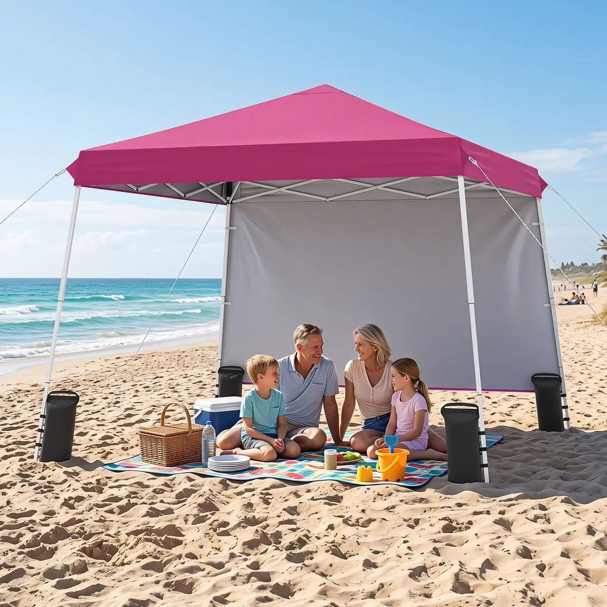 Pop Up Canopy Tent 9x9 ft with Carry Bag and Stakes by DirectDeals