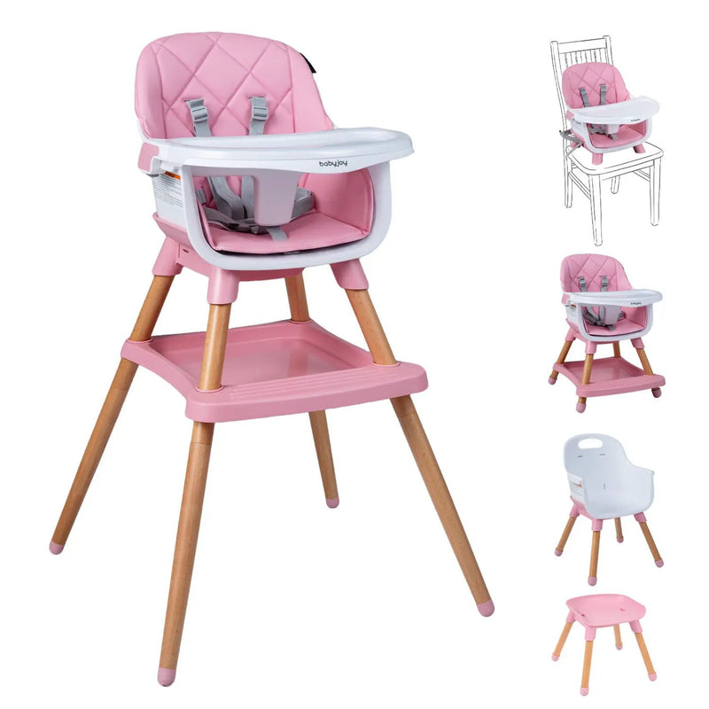 9-in-1 Convertible High Chair for Babies and Toddlers with Seat Cushion by DirectDeals