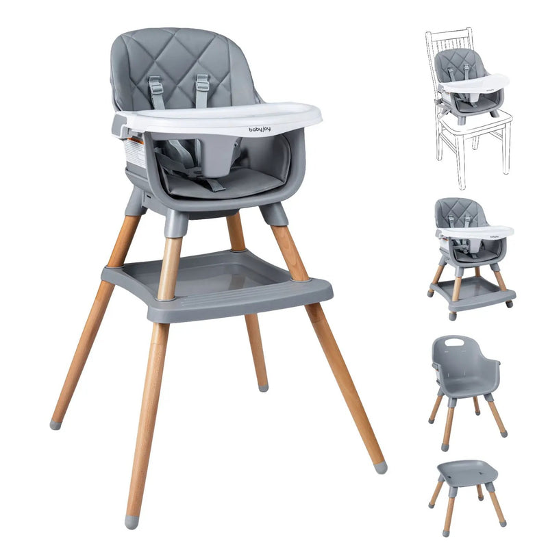 9-in-1 Convertible High Chair for Babies and Toddlers with Seat Cushion by DirectDeals