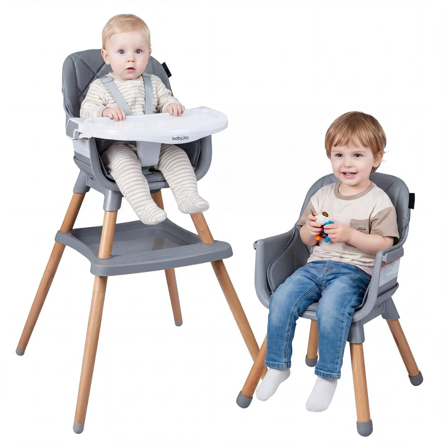 9-in-1 Convertible High Chair for Babies and Toddlers with Seat Cushion by DirectDeals