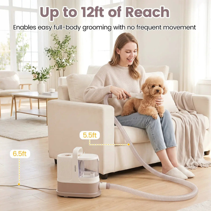 9-in-1 Dog Grooming Vacuum Kit with 3 Suction Modes by DirectDeals