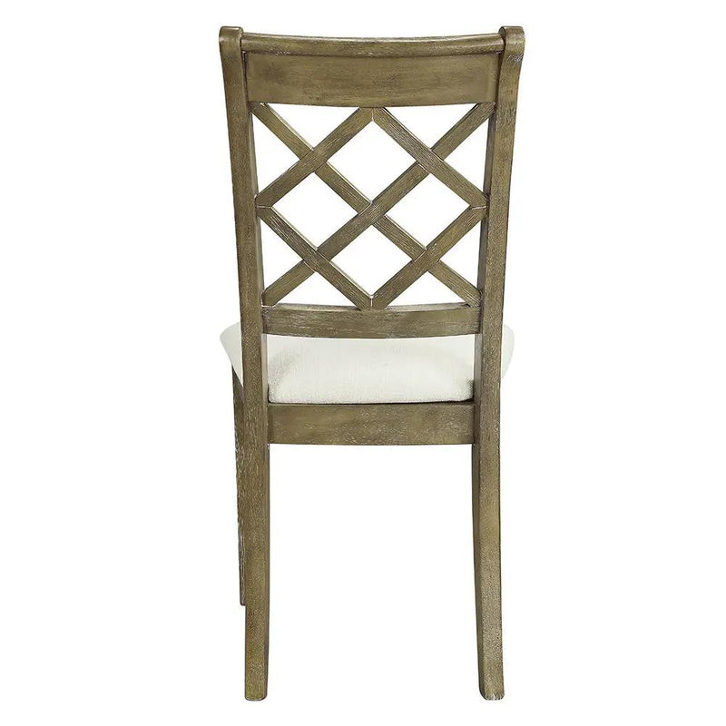 Karsen - Side Chair (Set of 2) - Beige Linen & Rustic Oak by Unique Piece Furniture