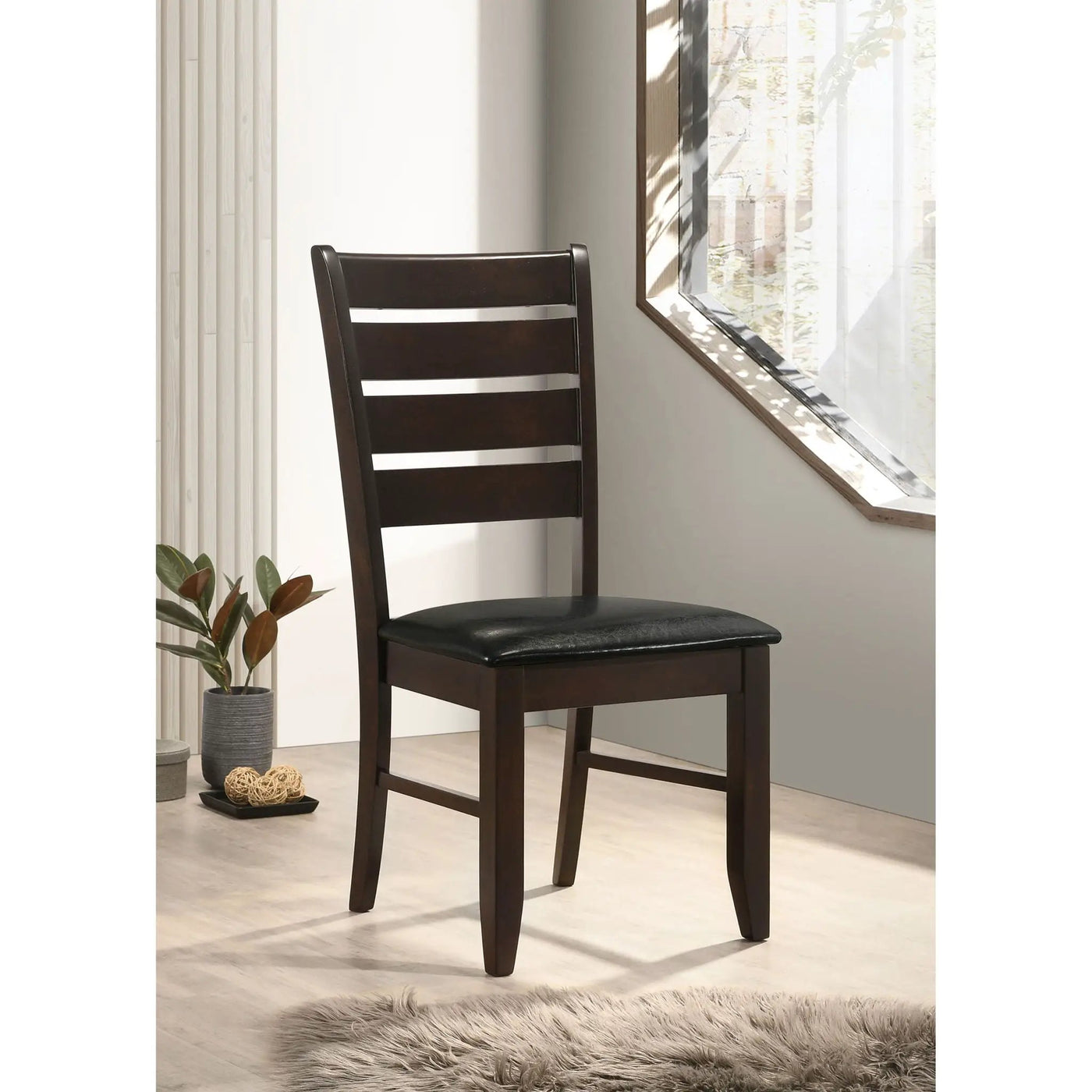 Padded Seat Side Chairs With Tapered Slats (Set of 2) by HouseOfZazla