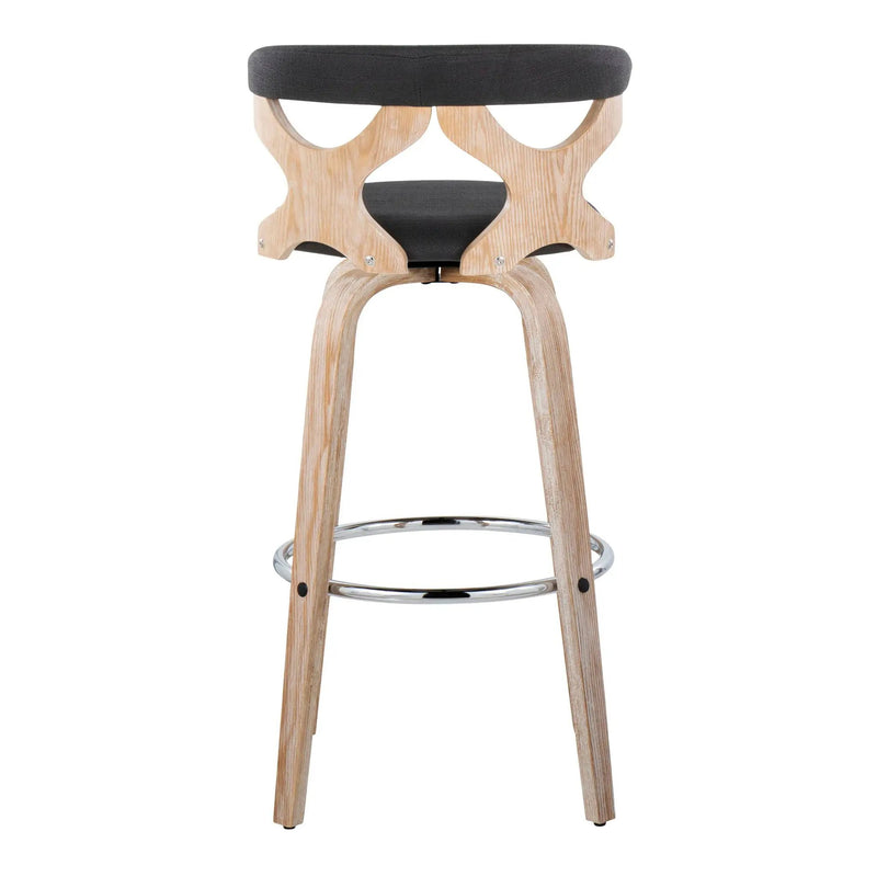Gardenia - Contemporary Fixed Height Barstool With Swivel With Round Footrest (Set of 2) by Unique Piece Furniture