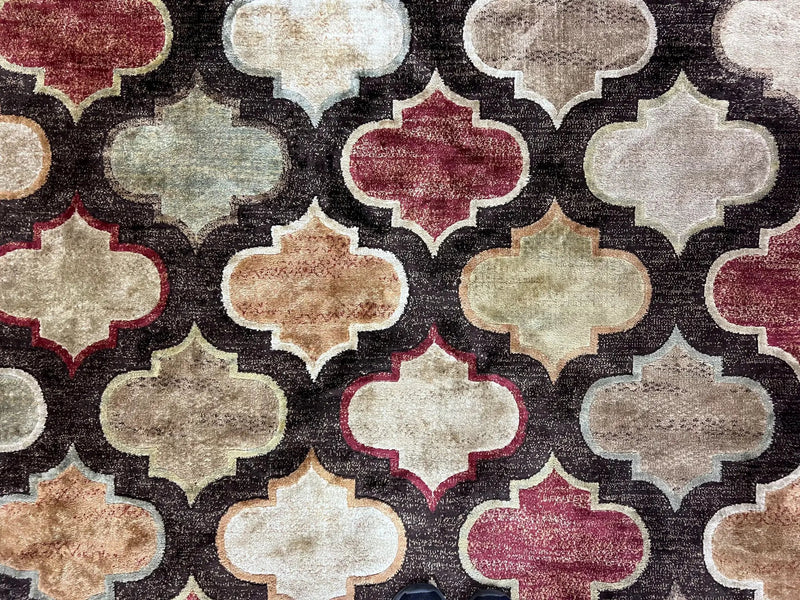 Panel Design Rug 5x7, Multicolor Contemporary Area Rug, Small Living Room Rug by Jewel Rugs
