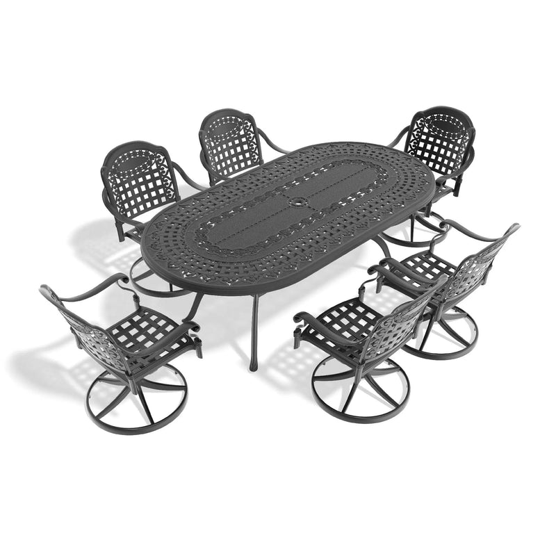 7-Piece All-Weather Cast Aluminum Dining Set by HouseOfZazla