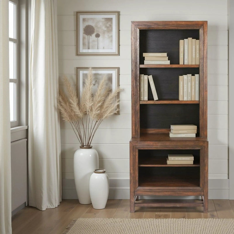 Bookcase Pier, 2 Tone - Brown by HouseOfZazla