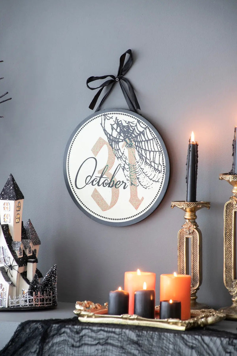Set of 2, 12x12" Halloween Circle Sign by HouseOfZazla