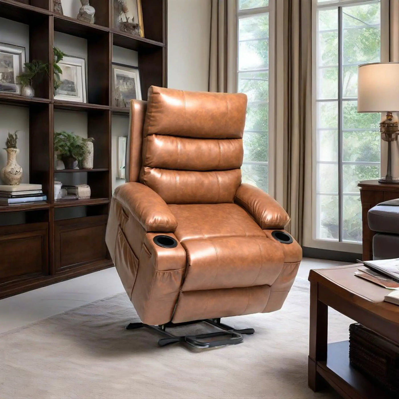 Large Electric Power Lift Recliner Chair Sofa with Massage and Heat by HouseOfZazla
