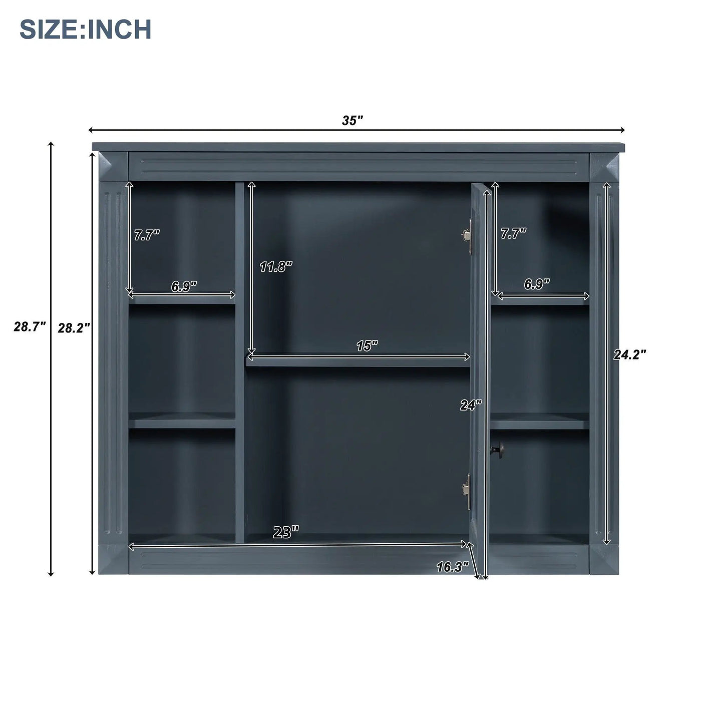 Wall Mounted Bathroom Storage Cabinet With Mirror by HouseOfZazla