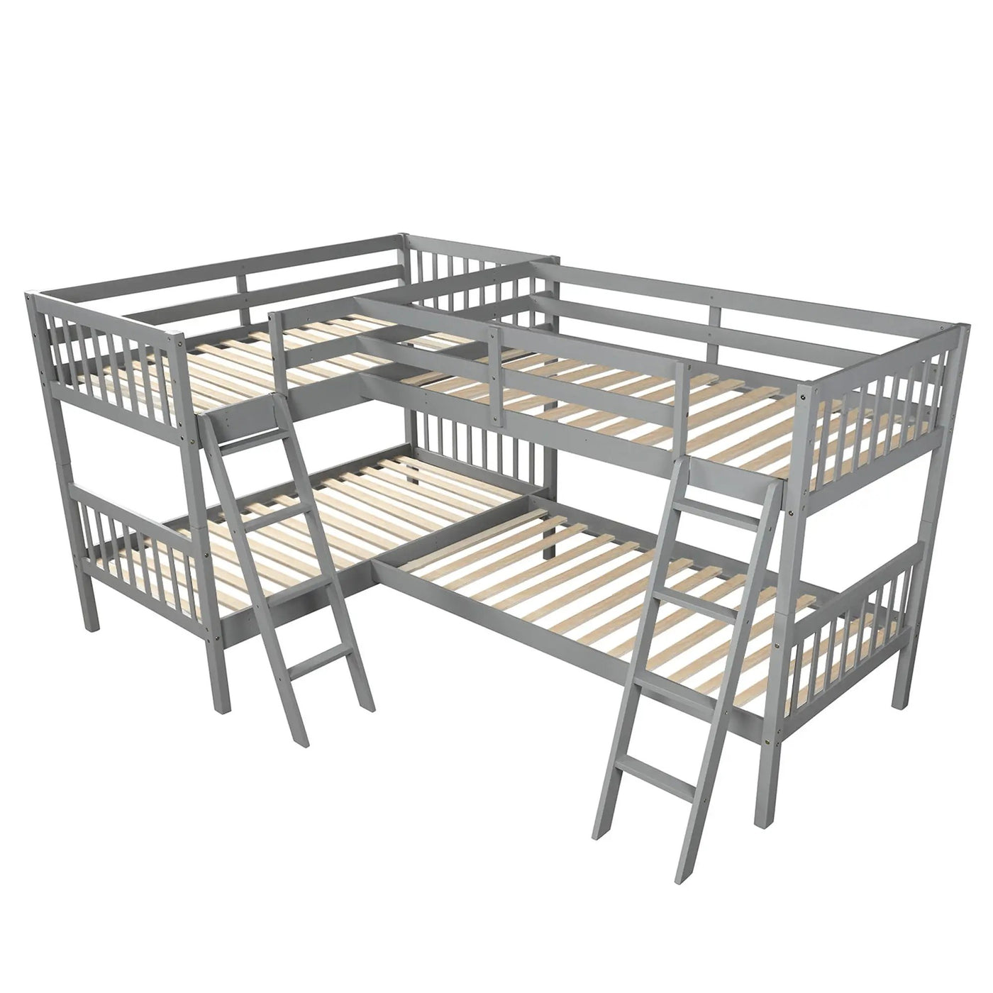 L Shaped Bunk Bed With Ladder by Unique Piece Furniture