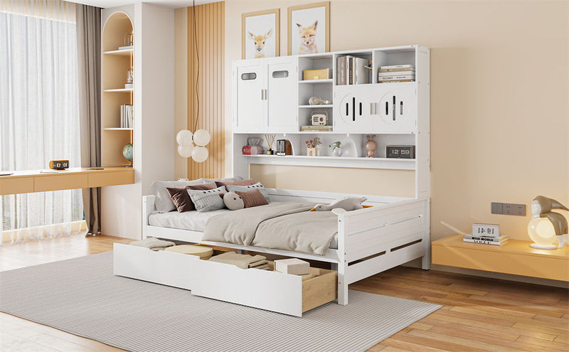 Daybed With All-In-One Cabinet And Shelf by HouseOfZazla