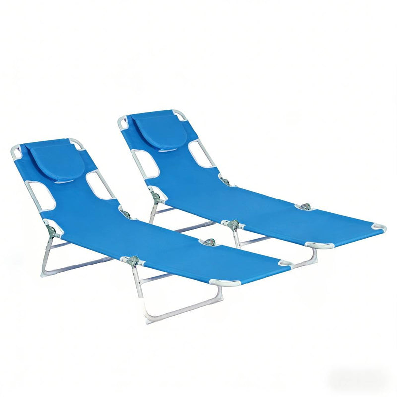 Set of 2 Lounge Portable Reclining Loungers by HouseOfZazla