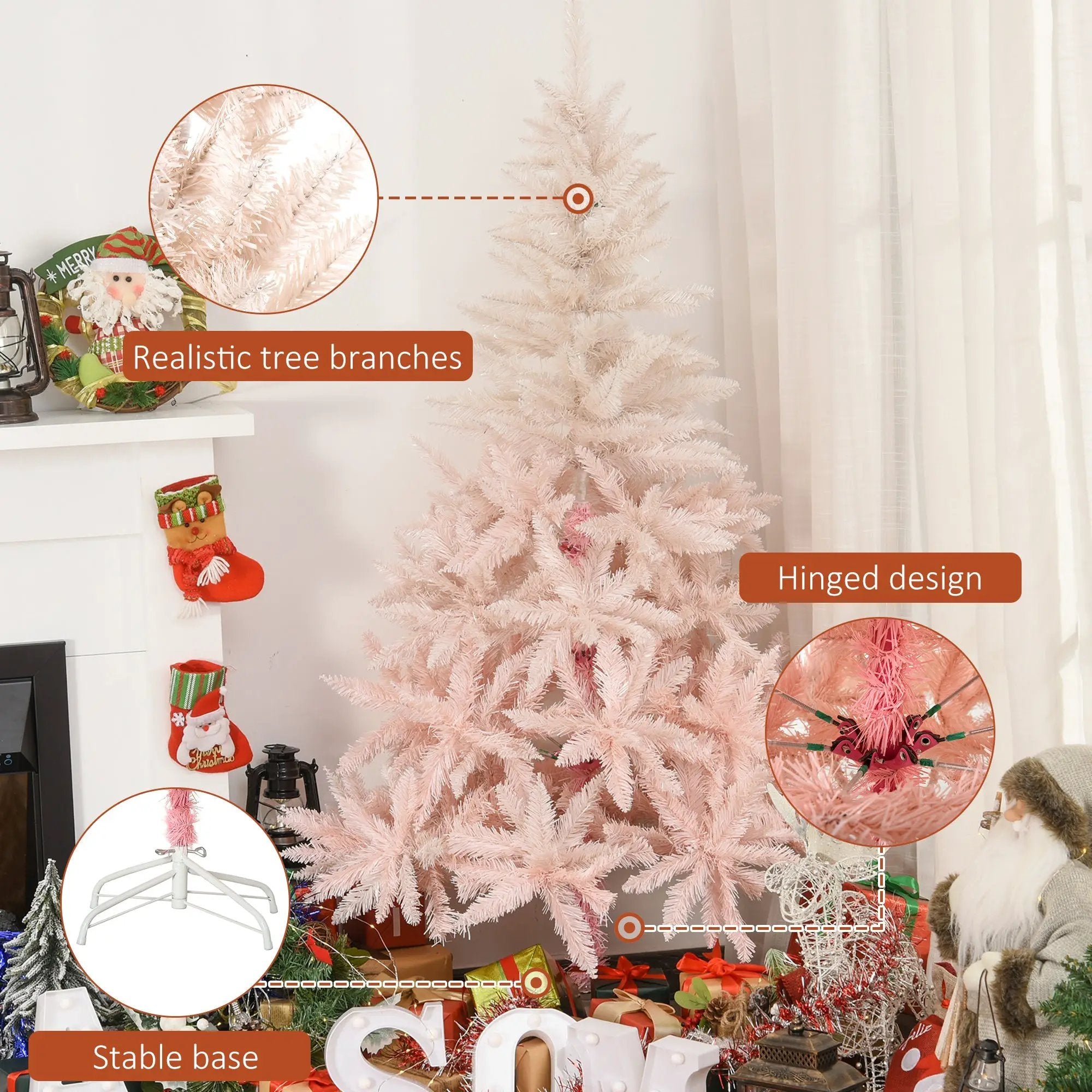 HOMCOM 7ft Unlit Spruce Artificial Christmas Tree by HouseOfZazla