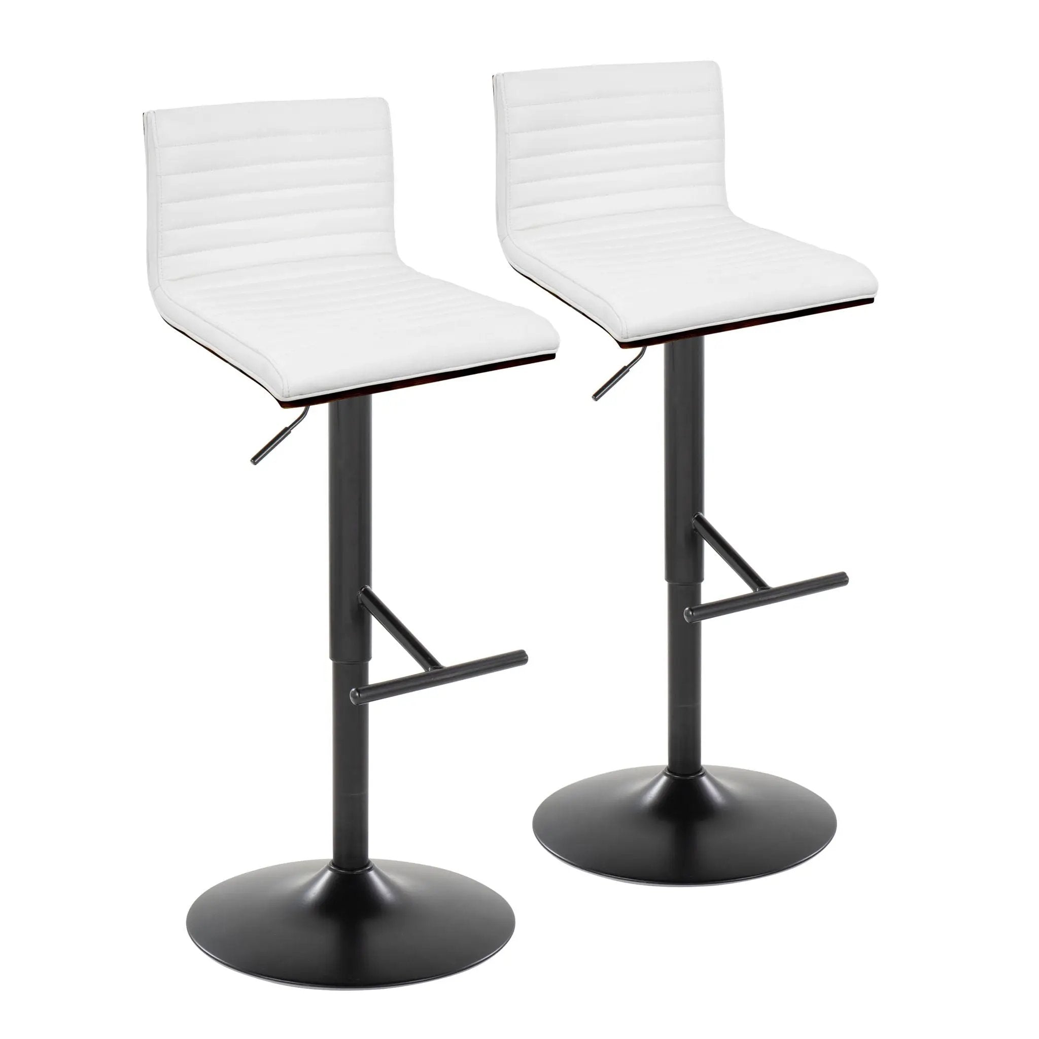 Mason - Contemporary Adjustable Barstool With Swivel With Straight T Footrest (Set of 2) by Unique Piece Furniture