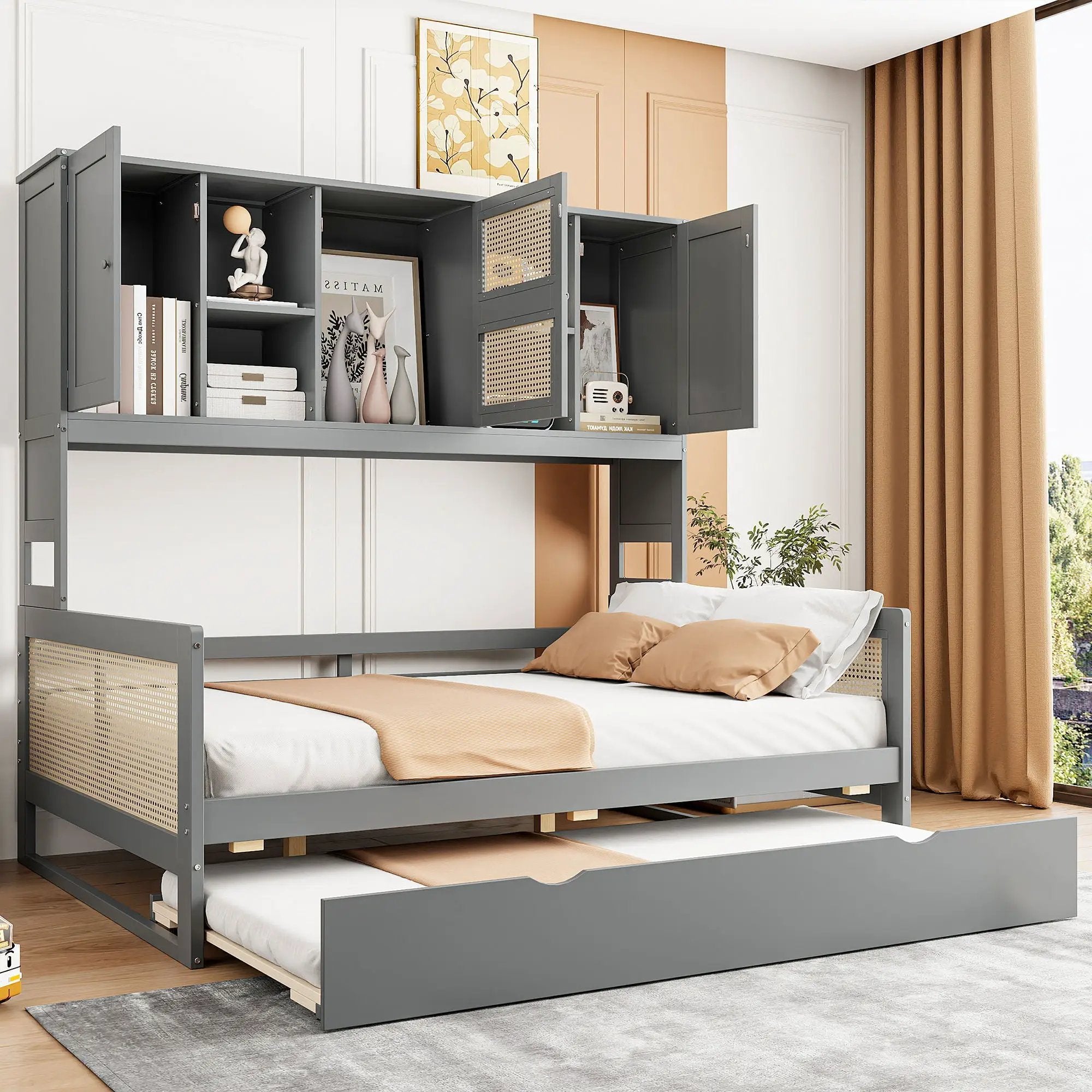 Daybed And All In One Cabinet And Shelf by Unique Piece Furniture