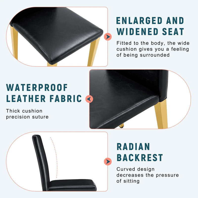 Elegant Upholstered Chairs With Metal Legs by Unique Piece Furniture