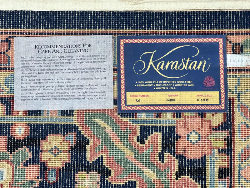Karastan Rug 8.8 x 12, Karastan Heriz #726, Wool Pile Karastan Area Rug, Rare Hard to Find, Original 700 Series by Jewel Rugs
