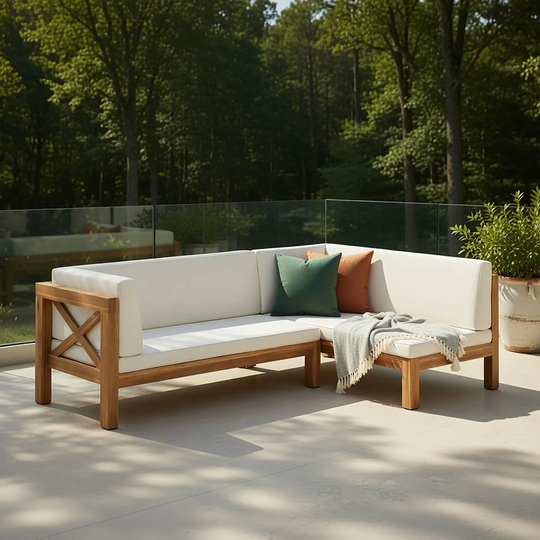 Brava X-Back Left Corner Bench Set of 2 by HouseOfZazla