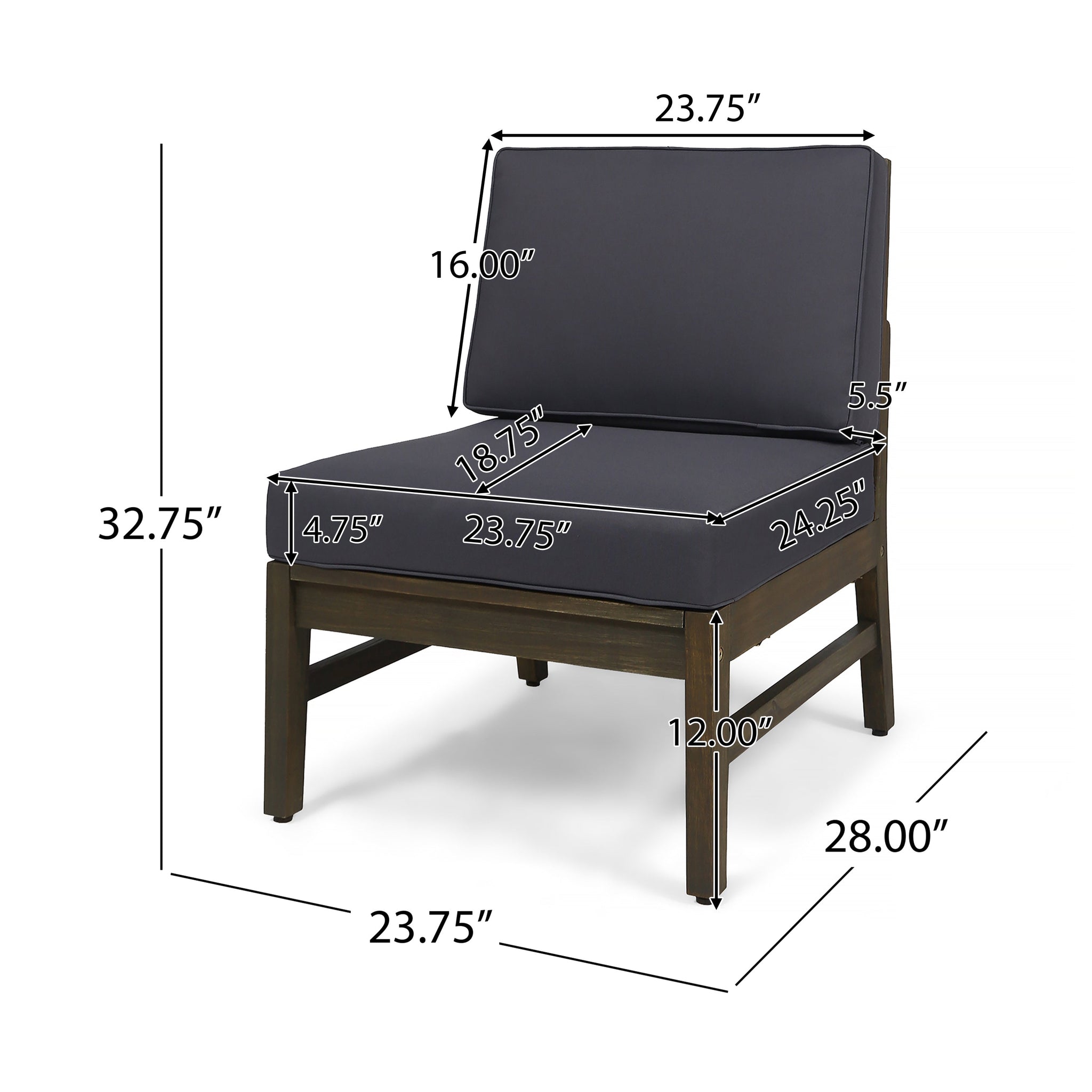 Perla 6-Piece Dark Grey Outdoor Sofa Set by HouseOfZazla