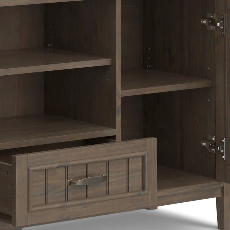 Lev - TV Media Stand - Smoky Brown by HouseOfZazla