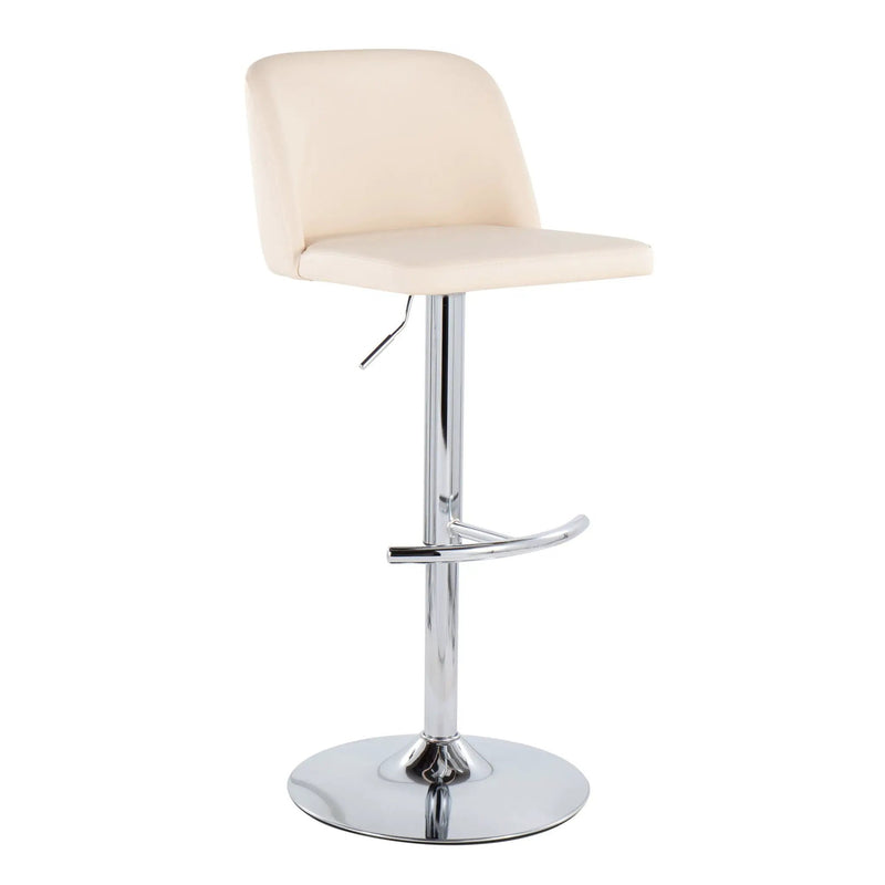 Toriano - Contemporary Adjustable Barstool With Swivel & Rounded T Footrest (Set of 2) by Unique Piece Furniture