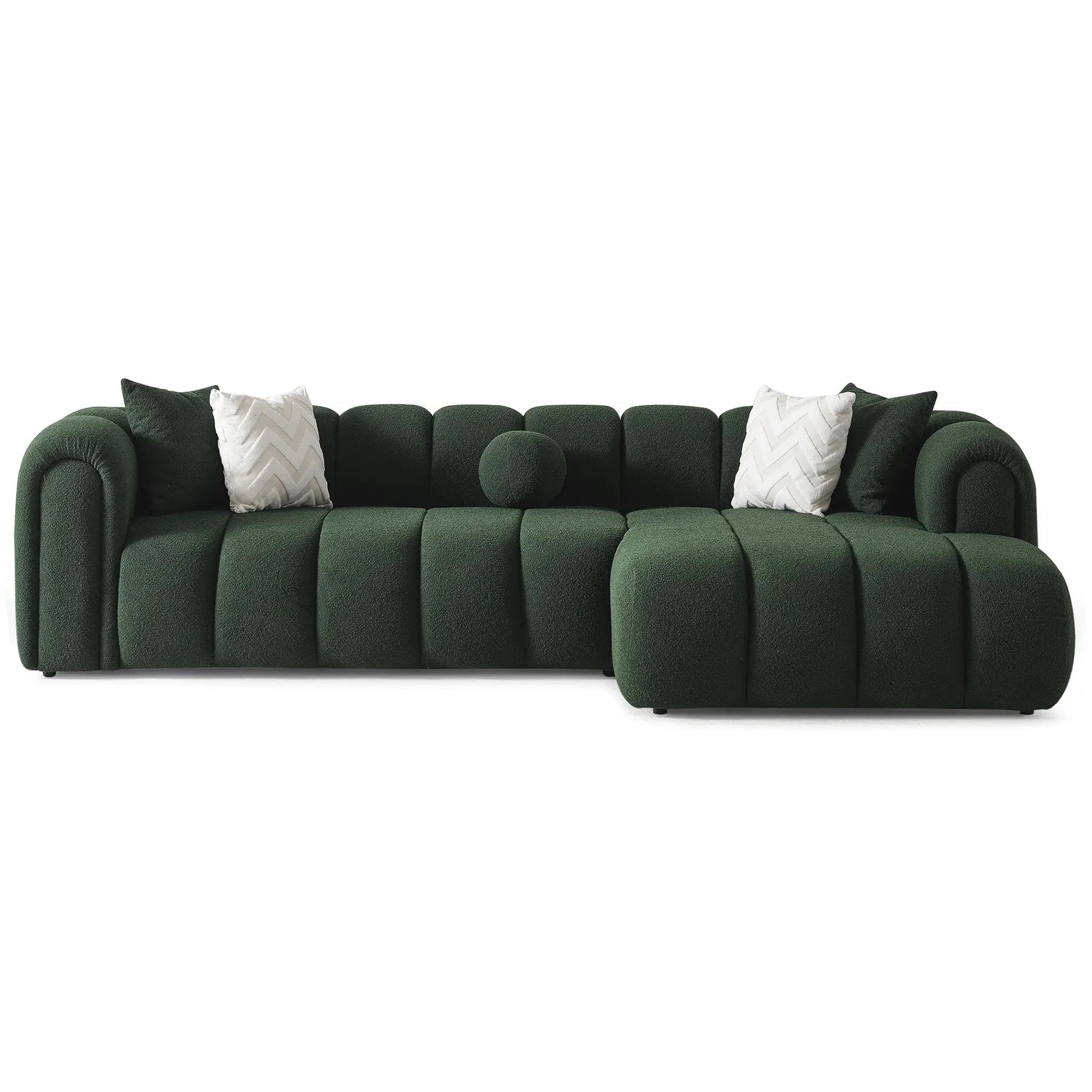 Beatrice Modern Tufted Dark Sectional by HouseOfZazla
