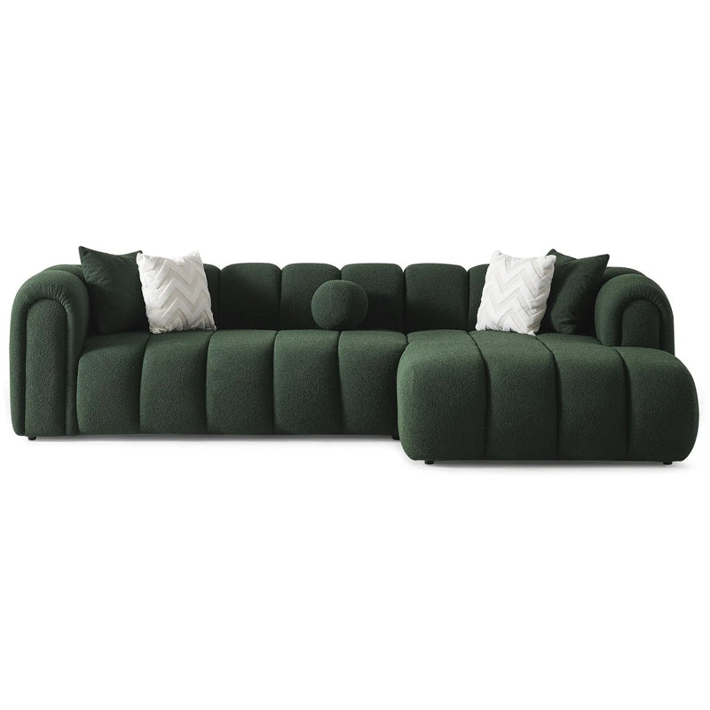 Beatrice Modern Tufted Dark Sectional by HouseOfZazla