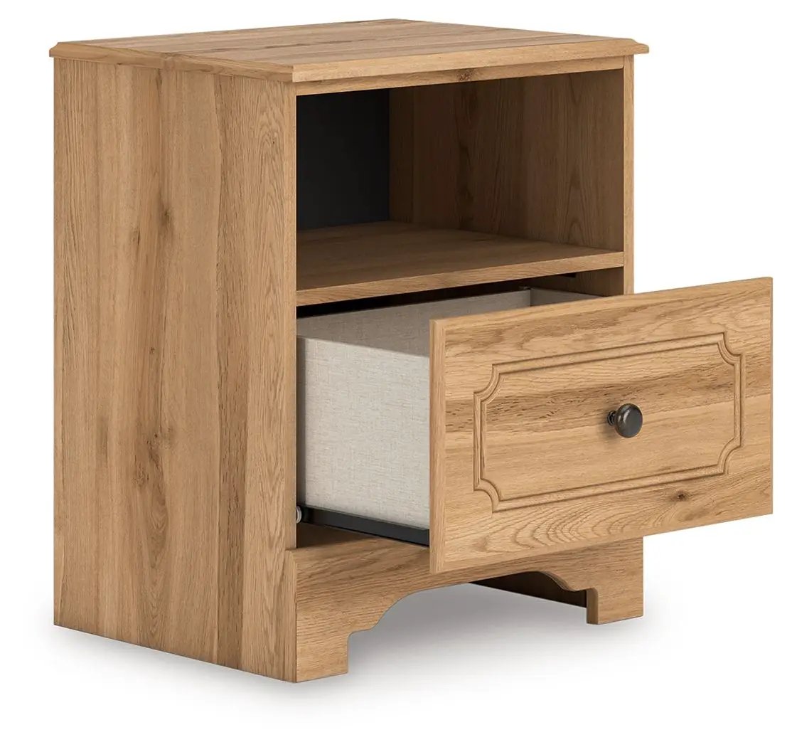 Aleaport - One Drawer Night Stand - Warm Brown by Unique Piece Furniture