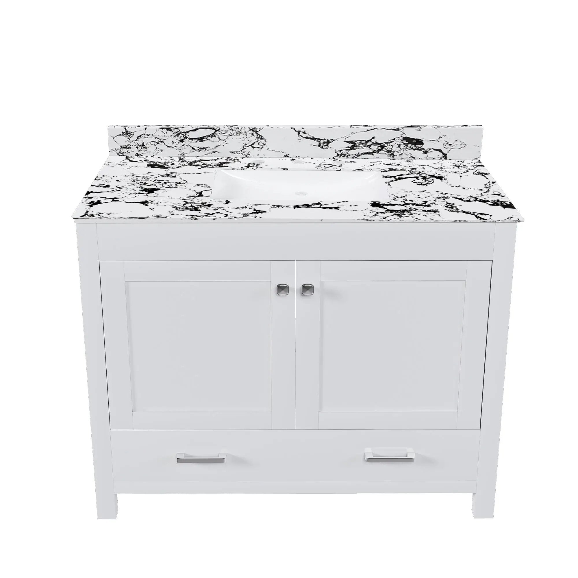 Bathroom Vanity With Storage - White by HouseOfZazla