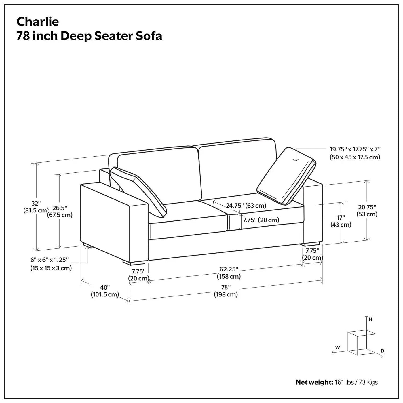 Charlie - Deep Seater Sofa by HouseOfZazla