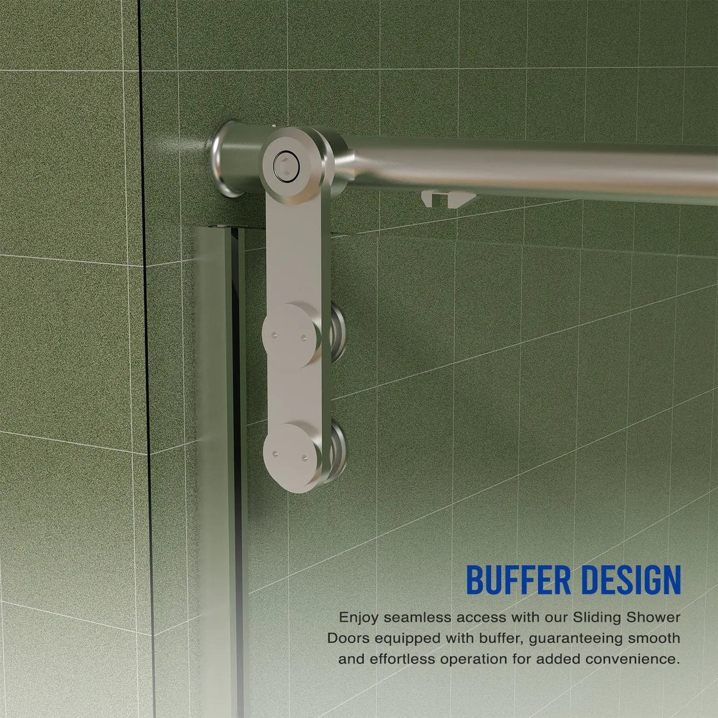 Frameless Shower Door, Sliding Shower Door, Premium 5 / 16" (8 Mm) Thick Tempered Glass Shower Enclosure With Towel Bar, Double Side Easy Clean Coat, Finished With Buffer by HouseOfZazla