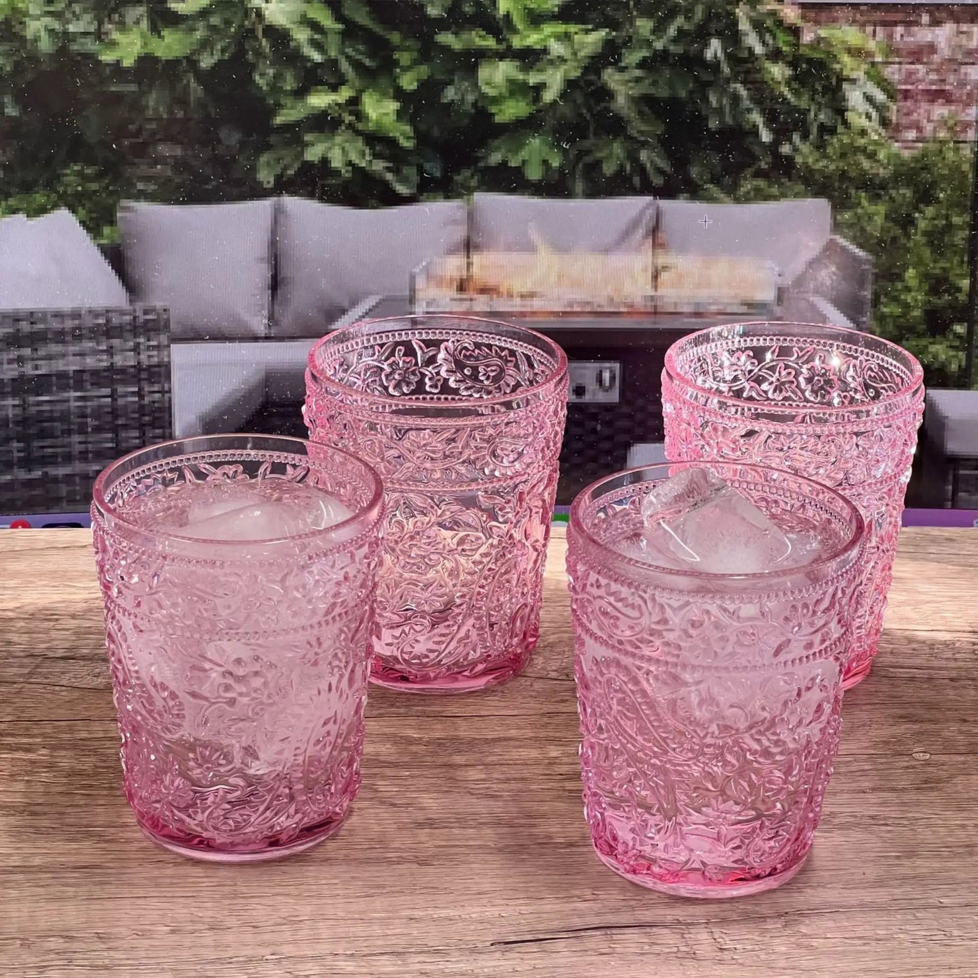 Paisley Acrylic Glasses Drinking (Set of 4) by HouseOfZazla