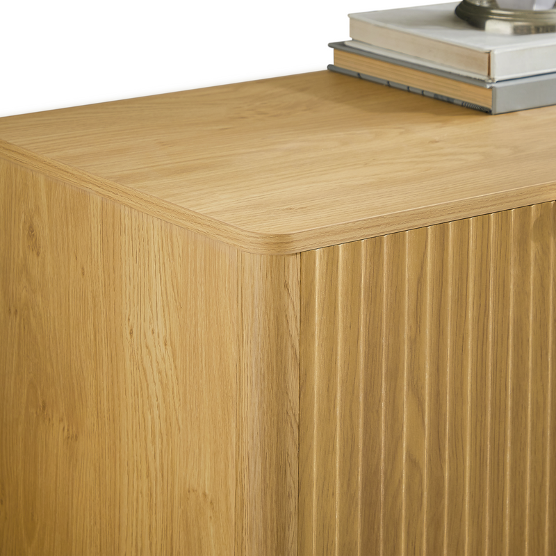 34.3" Modern Wavy Sideboard with Curved Contour Design by HouseOfZazla